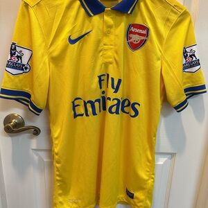 Nike Arsenal Yellow and Blue Ozil #11 Soccer Jersey (authentic)